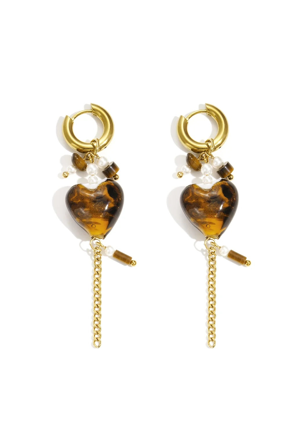 Boucles d'oreilles Brown Love